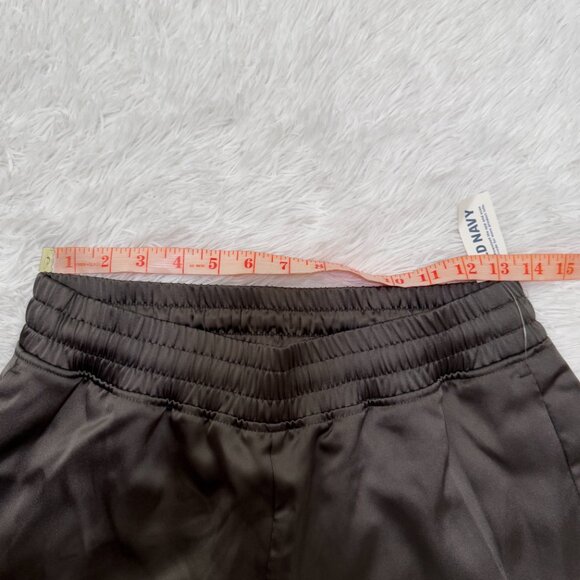 Women Old Navy Shiny Satin High Rise Wide Leg Pants in Olive Green Size Small - Picture 3 of 11